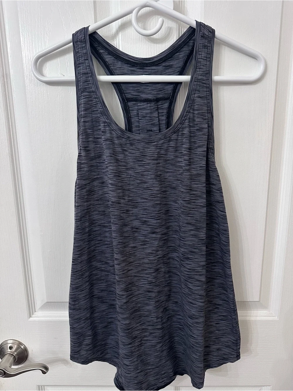 Lululemon Heathered Gray Racerback Athletic Tank Top - Size 8